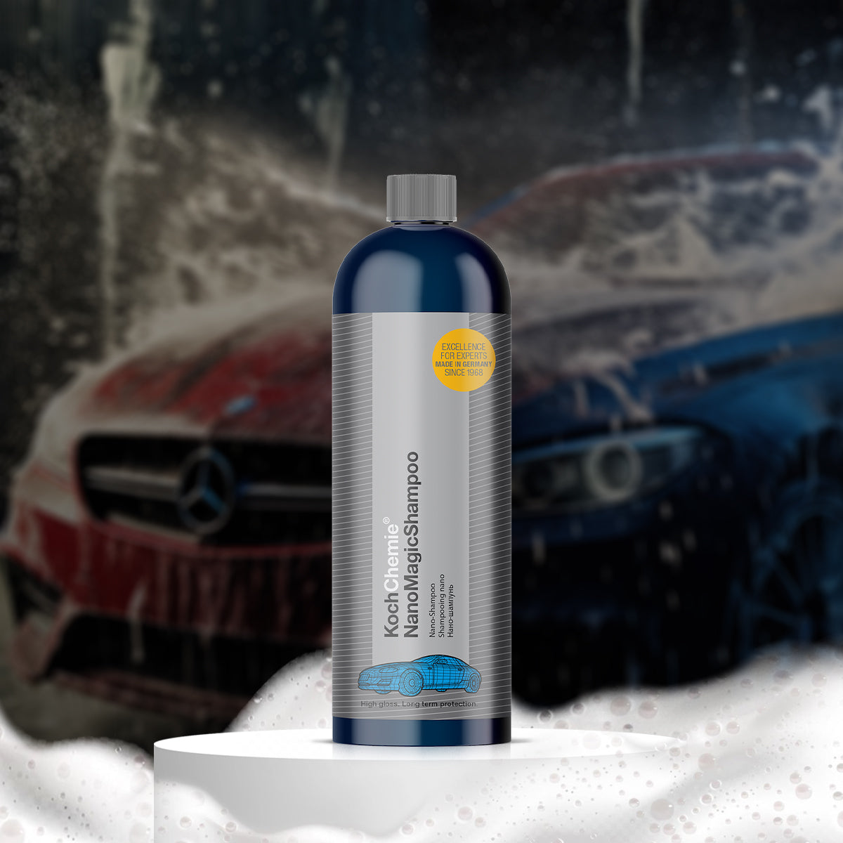 Nano Magic Shampoo 750ML bottle with high-gloss formula for deep cleaning and long-term vehicle protection.