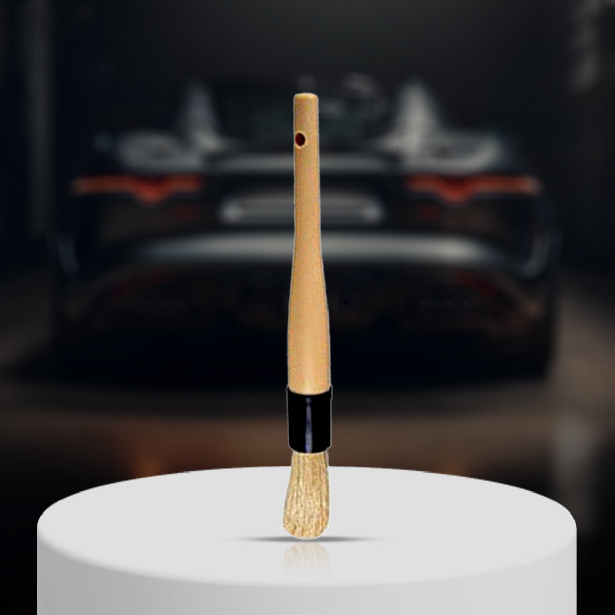 MenzaPro A/C Vent & Dash Cleaning Brush with soft bristles, designed for cleaning car dashboards, vents, and speakers without scratching delicate surfaces.