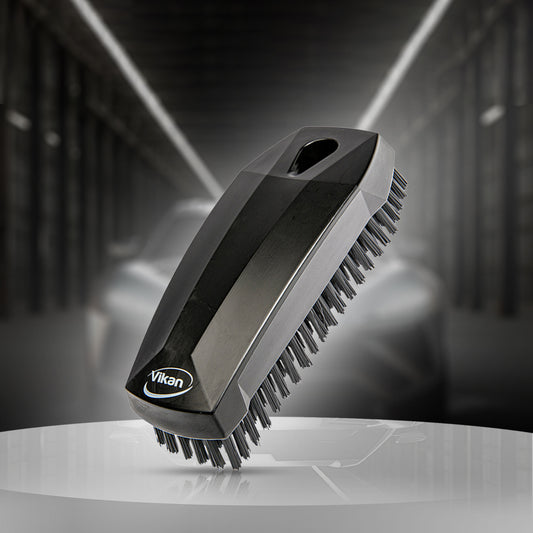 Koch Chemie Vikan Nail Brush, durable cleaning tool for car detailing, ideal for brushing out lambswool polishing pads.