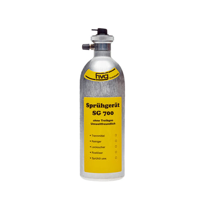 Koch Chemie SG 700 aluminium spray can, refillable and eco-friendly, ideal for brake cleaners, Quick & Shine, and detailing products with 7.5 bar working pressure.