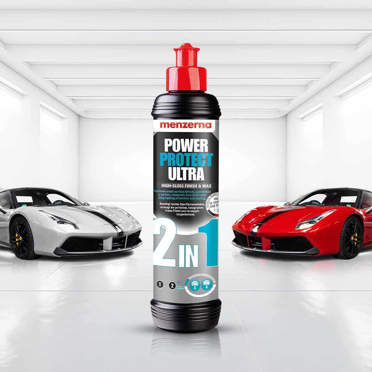 Menzerna Power Protect Ultra 2 In 1 Sealant, 250ml, offers water-repellent effect and streak-free shine, perfect for all paint types