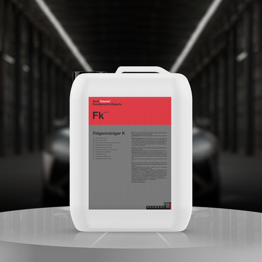 Koch Chemie Felgenreiniger K Rim Powerful Cleaner 12 Kg, highly concentrated formula for removing brake dust and grime from acid-resistant surfaces.