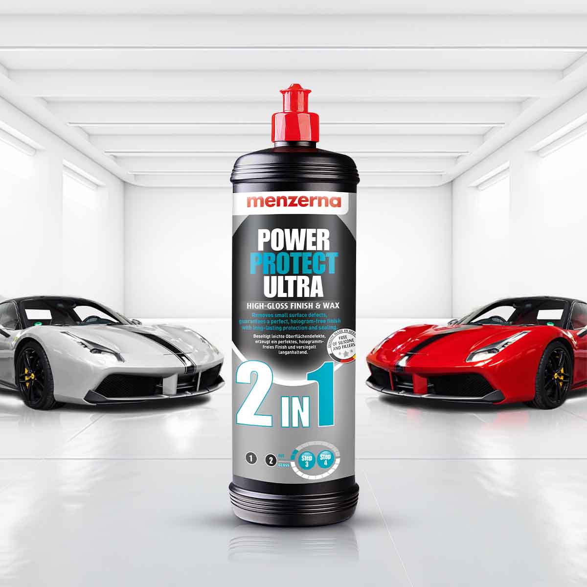 Menzerna Power Protect Ultra 2 In 1 Sealant 1 Ltr, a silicone and filler-free formula that ensures a clean, eco-friendly finish and effective scratch removal.