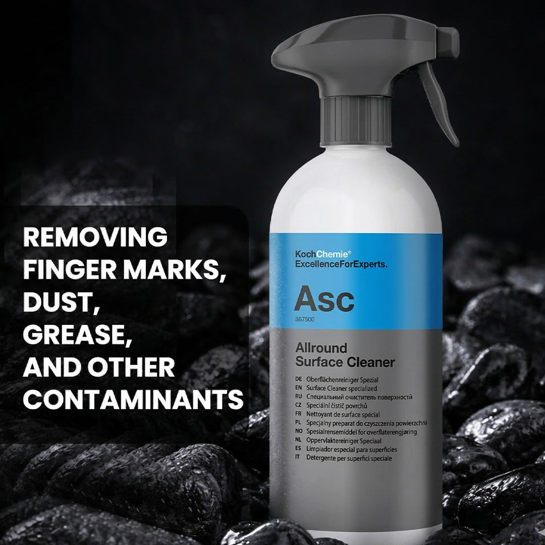 Koch Chemie Allround Surface Cleaner 500 ml Allround Surface Cleaners with details on dark background 