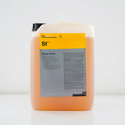 Koch Chemie Super Foam 11Kg Car Shampoo Yellow left side view on white background 
