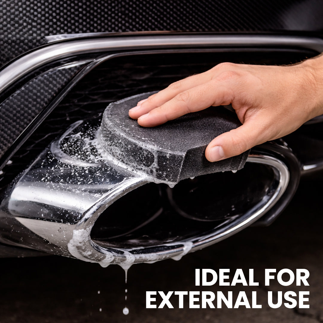 Koch Chemie Application Sponge cleaning with hand on car close view