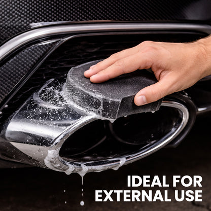 Koch Chemie Application Sponge cleaning with hand on car close view