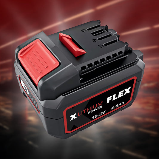Flex AP 10.8/4.0 Li-Ion rechargeable battery pack 10.8V with 4.0Ah capacity for extended power and performance.