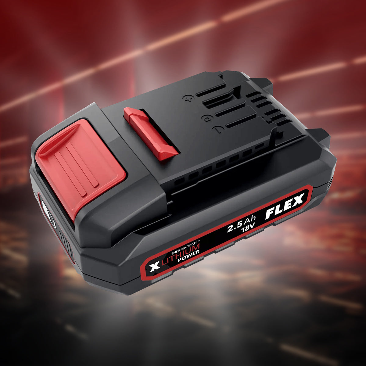 Flex AP 18.0/2.5 Li-Ion rechargeable battery pack 18.0V with robust 2.5 Ah capacity for continuous power and enhanced productivity.