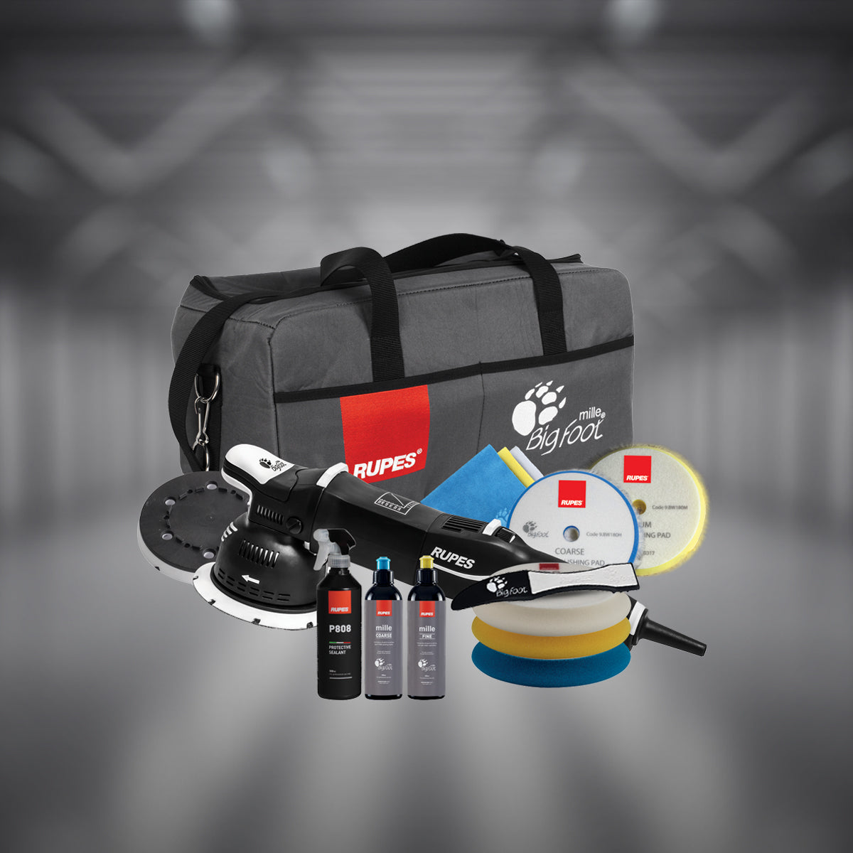 Rupes Bigfoot LH19E Rotary Polisher – Deluxe Kit