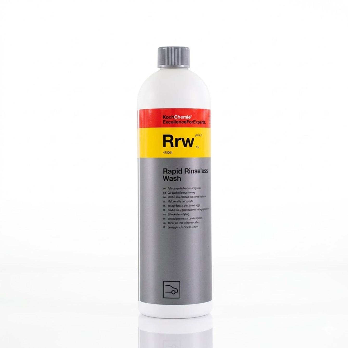 Koch Chemie Rapid Rinseless Wash 1L Car cleaner side view on white background