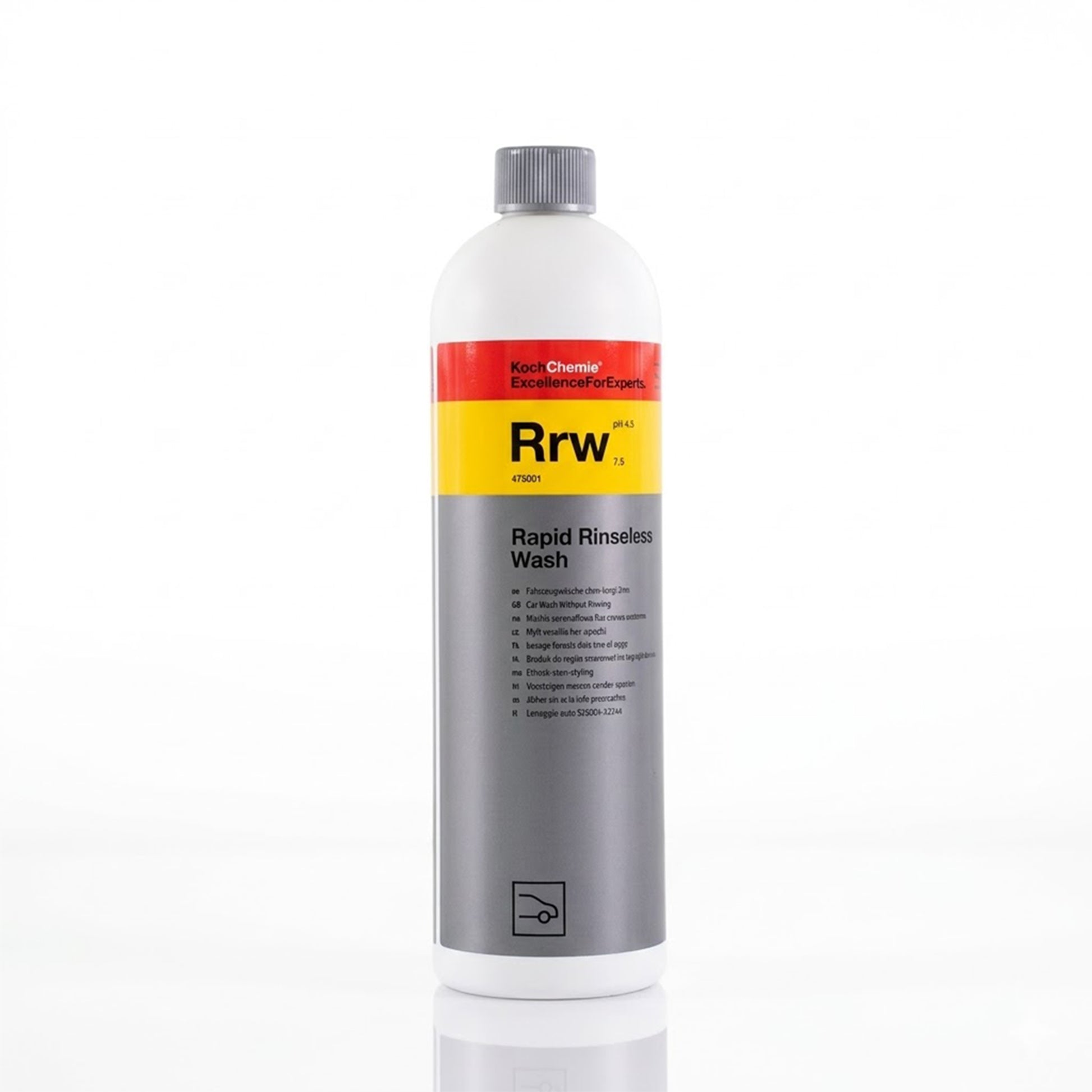 Koch Chemie Rapid Rinseless Wash 1L Car cleaner side view on white background
