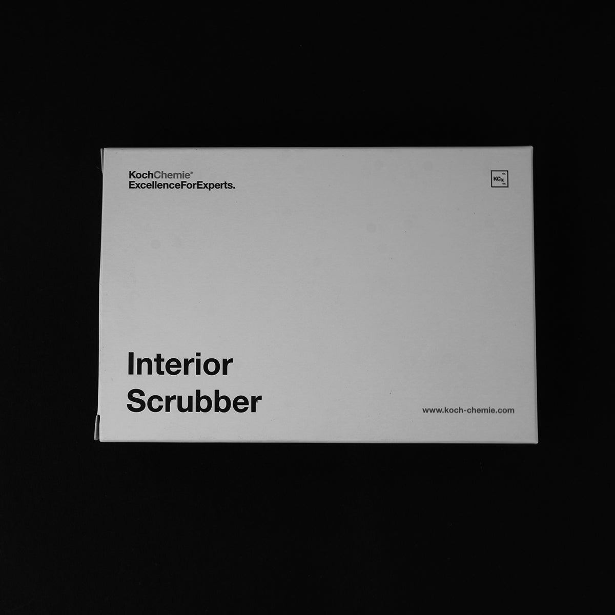 Koch Chemie interior scrubber packaging on a black background