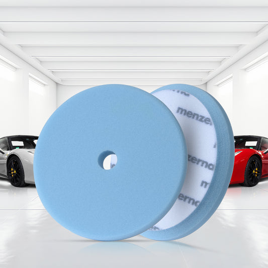 Menzerna Premium Wax Foam Pad Blue 180mm, designed for smooth and even application of sealing agents on car surfaces.