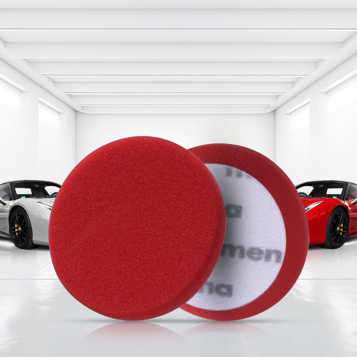 Menzerna Red Pad 95mm (Pack of 2) – durable foam polishing pads designed for Menzerna polishes, offering consistent, high-quality results.