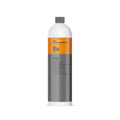 Eulex adhesive remover 1L by KochChemie, ideal for paint, glass, porcelain, and metal without leaving residues