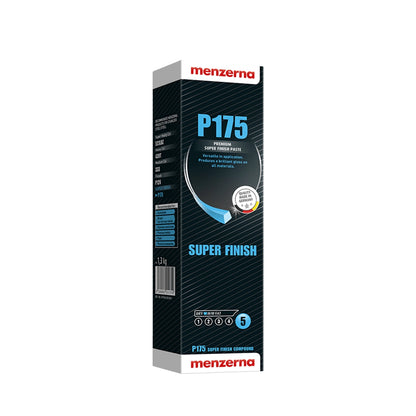 Menzerna P175 Premium Super Finishing Paste 1.32kg, a high-quality finishing polish that delivers a flawless, high-gloss shine on metals, paint, and plastic.