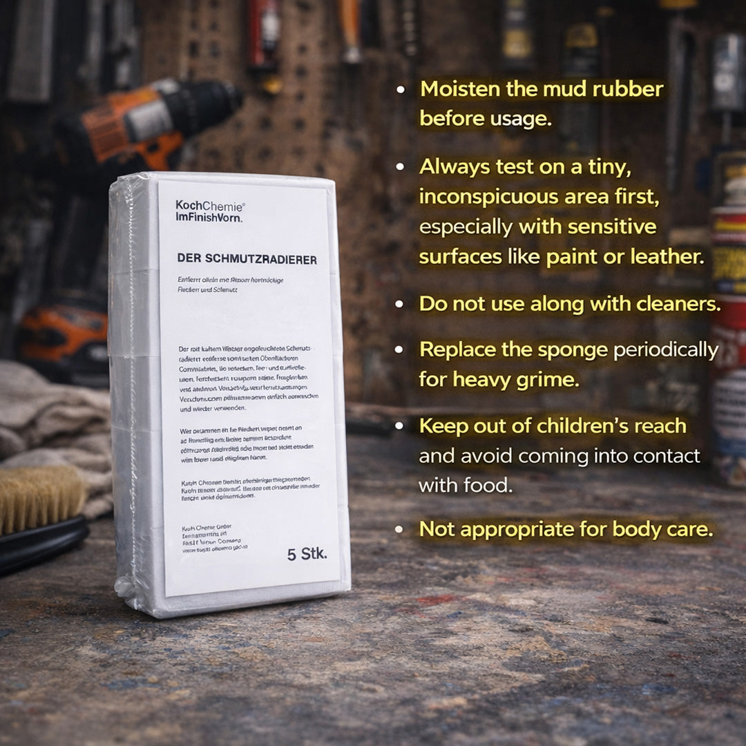 Koch Chemie Dirt Eraser, abrasive sponges designed to remove tough stains like grease