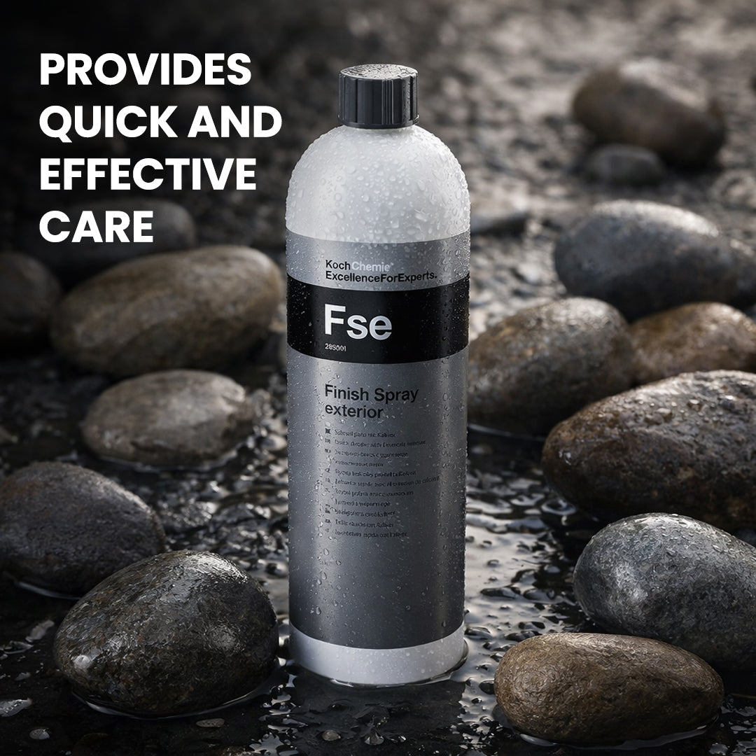 Koch Chemie Finish Spray Exterior 1L bottle on stone background