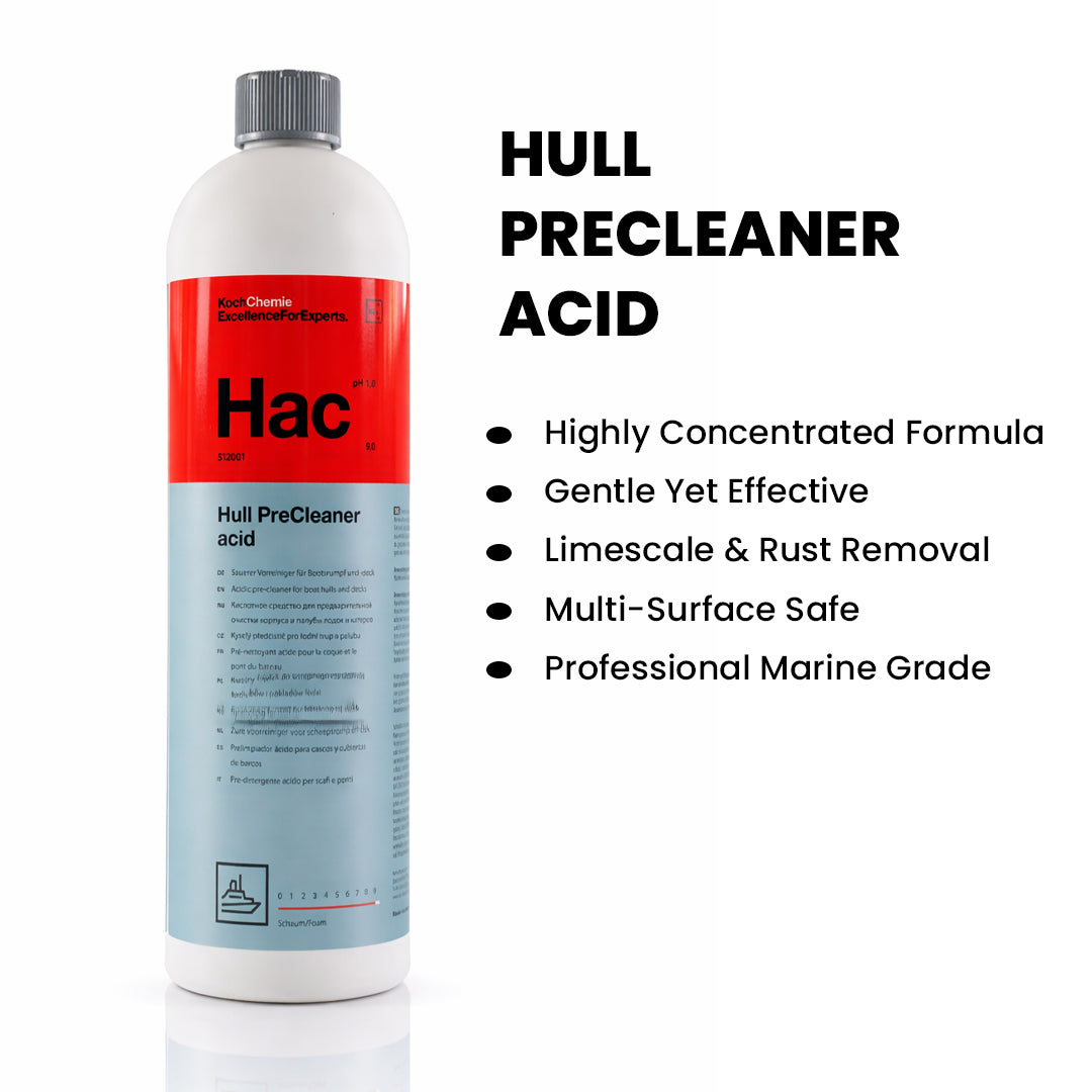 Koch Chemie Hull PreCleaner Acid Pre-Cleaner bottle up view on white background