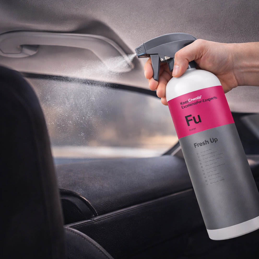 Koch Chemie Fresh Up 1Ltr Vehicle Air Fresheners spraying on surface