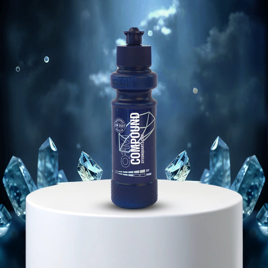 q2 on a white pedestal with crystal-like objects in the background