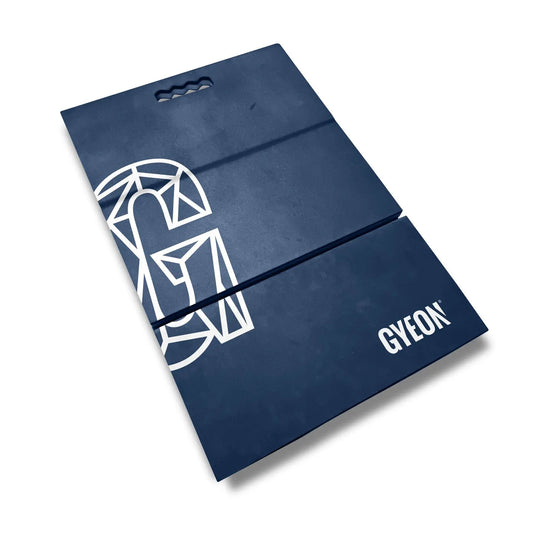 Blue mat with GYEON logo on a white background