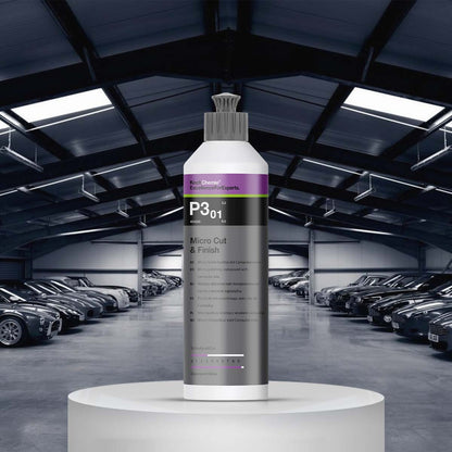 Koch Chemie Micro Cut & Finish P3.01 250ml, a micro-polish with carnauba wax for high gloss finish and scratch removal.