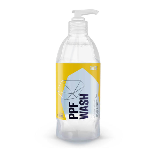 Bottle of PPF Wash with a pump on a white background