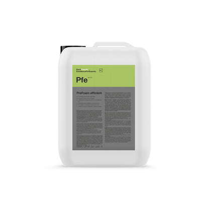 A 5-liter container of Koch Chemie Pre-Foam Efficient, a professional car wash pre-cleaner.