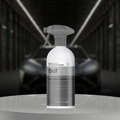 Koch Chemie Spotless Ceramic Finish 500ml Water spot remover on black background