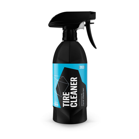 Black spray bottle labeled 'Tire Cleaner' on a white background