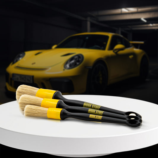 Work Stuff Detailing Brush Short in 16mm, 24mm, and 30mm sizes, designed for professional and DIY car detailing enthusiasts.