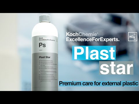 Koch Chemie Plast Star 1L, enhances plastic surfaces with a durable wax-silicone dispersion formula.