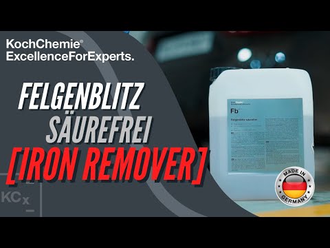 Koch Chemie Felgenblitz Säurefrei 5L, safe and effective iron remover for cleaning rims, providing a glossy, water-repellent finish.