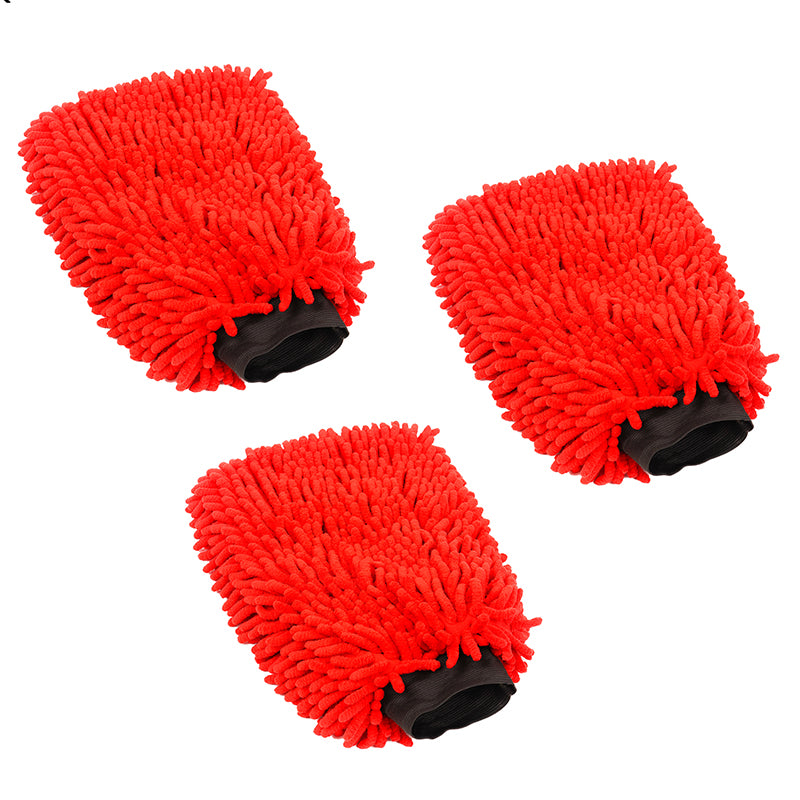 PoshLyf Washmitt Chenille 18cm x 12cm (1 Unit) Red